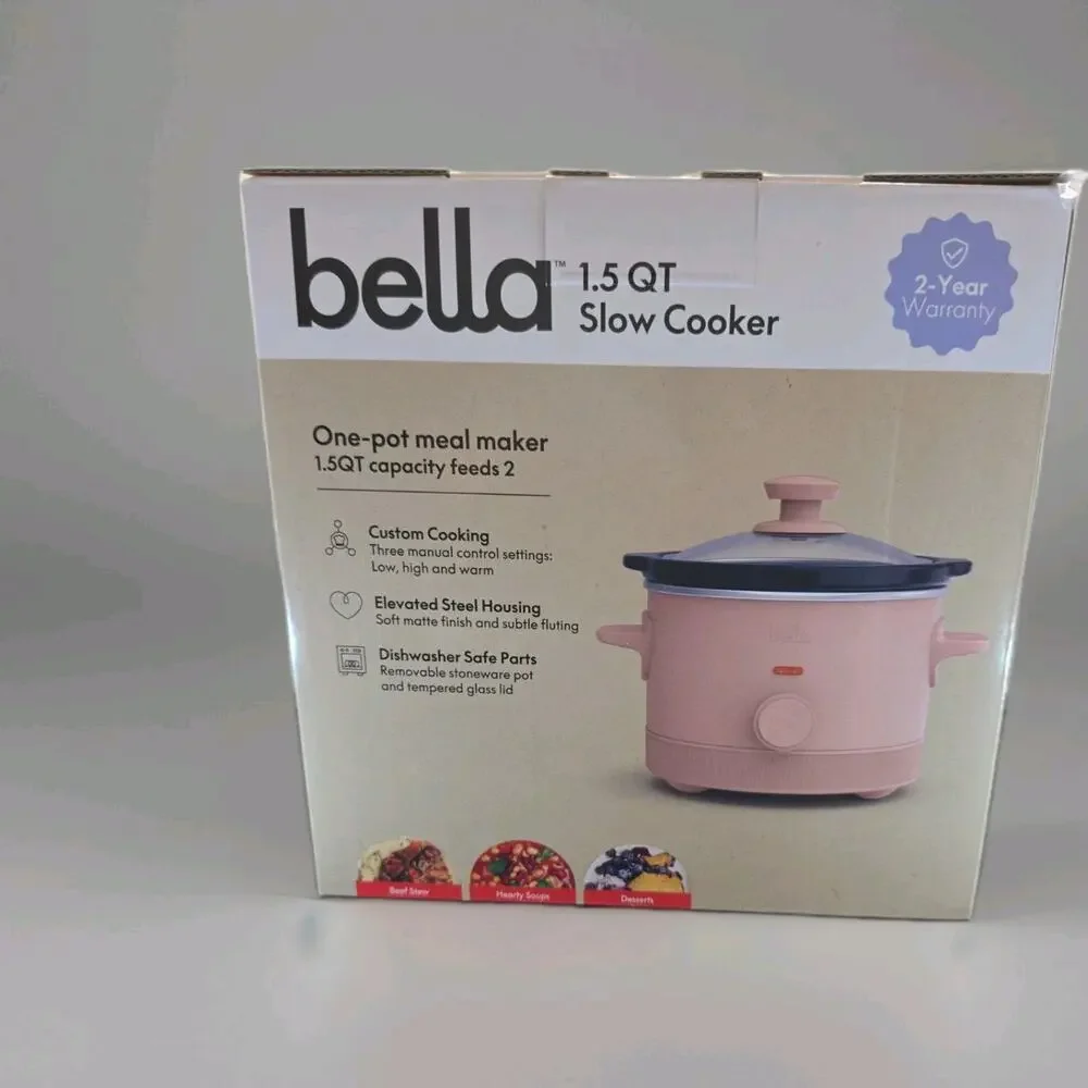 bella 1.5Qt Slow Cooker, Fits-anywhere™ kitchenware in Blossom